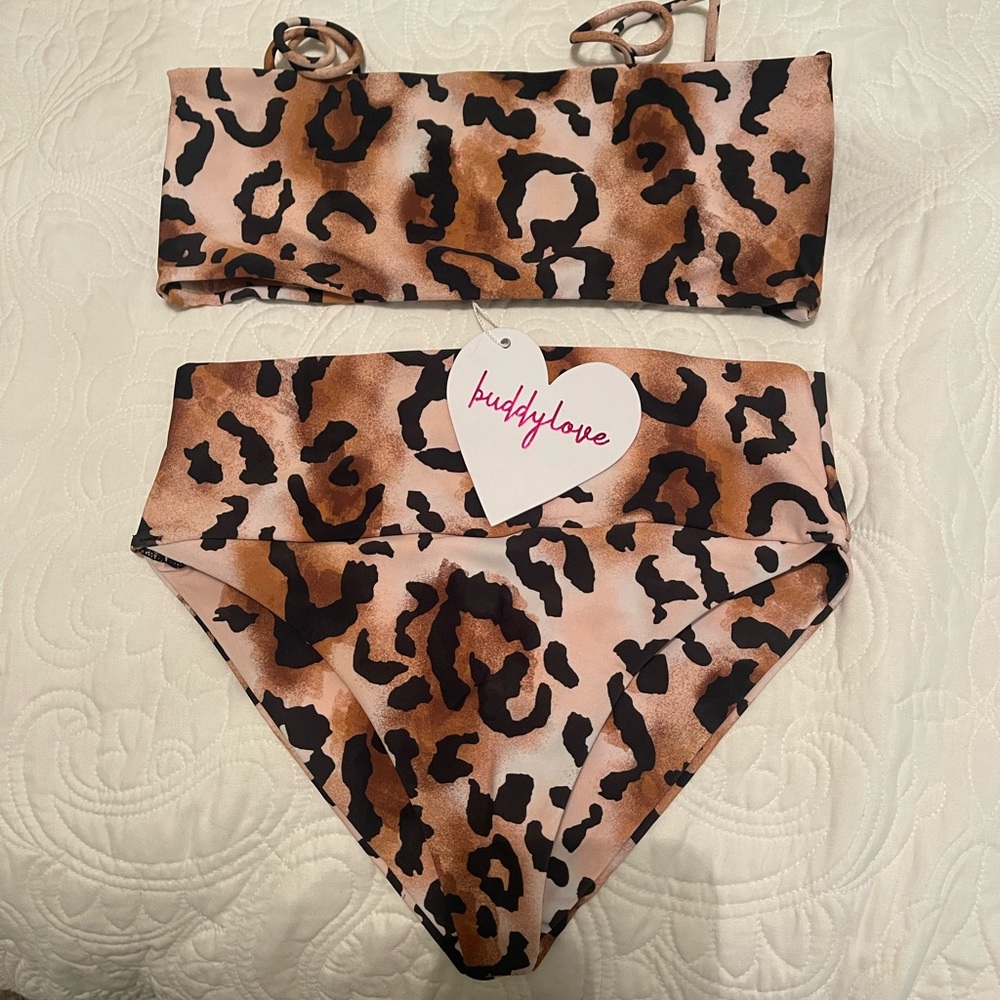 Buddy Love Tahiti high waisted bikini set in lioness - new with tags!